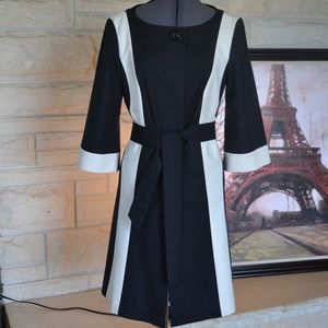 Semantiks Black and Ivory Dress Coat